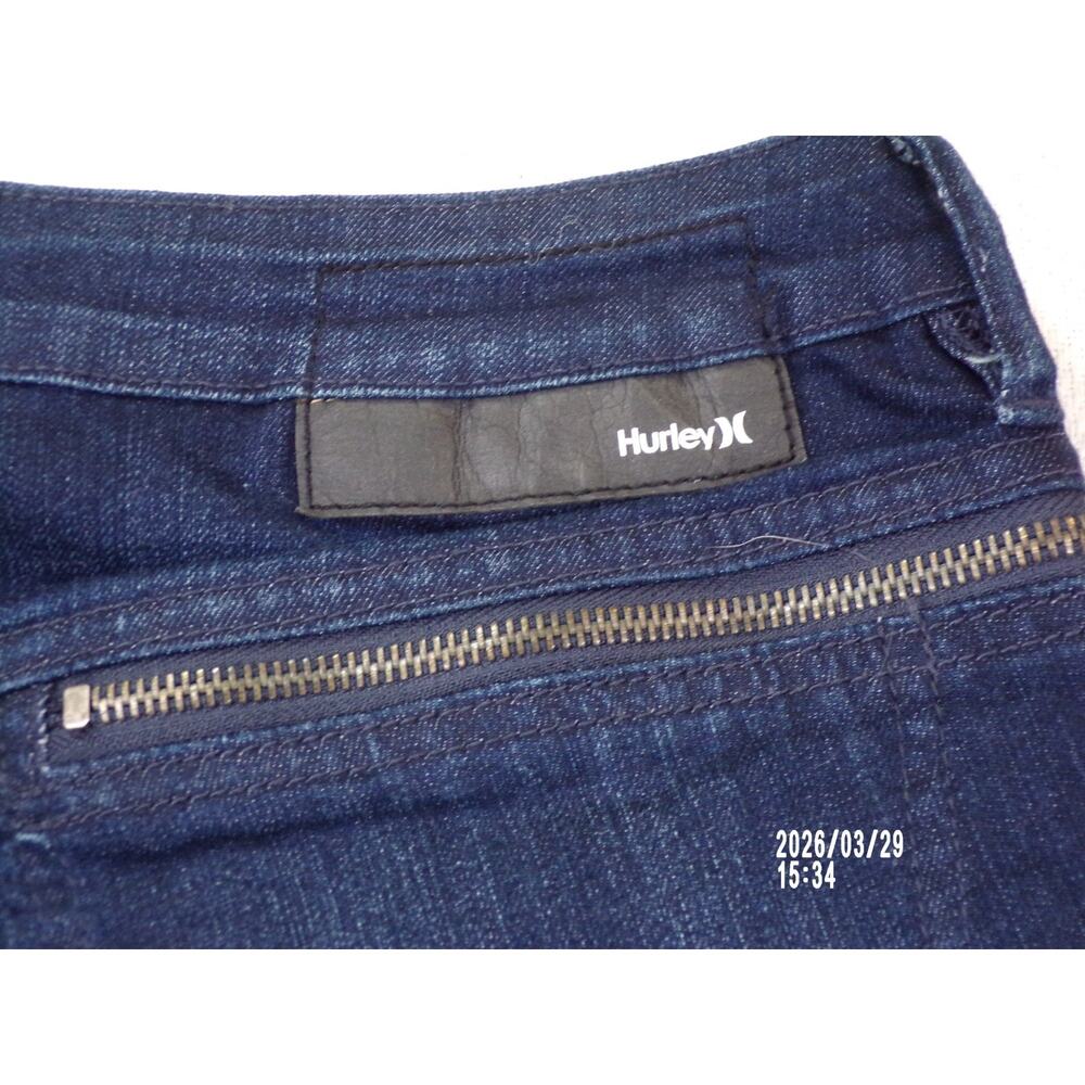 Hurley 90x Legging Jeans Women's Size 9 Dark Wash Skinny Denim Zip Back Pockets